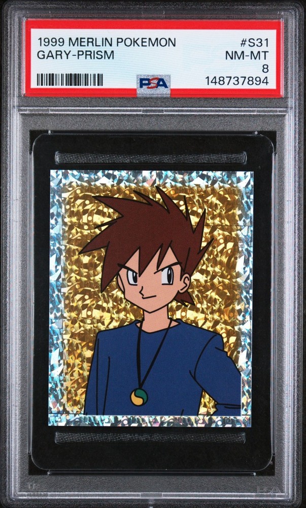 PSA 8 NM/MT 1999 MERLIN POKEMON S31 GARY-PRISM