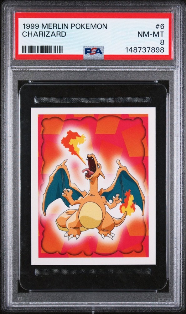PSA 8 NM/MT 1999 MERLIN POKEMON 6 CHARIZARD