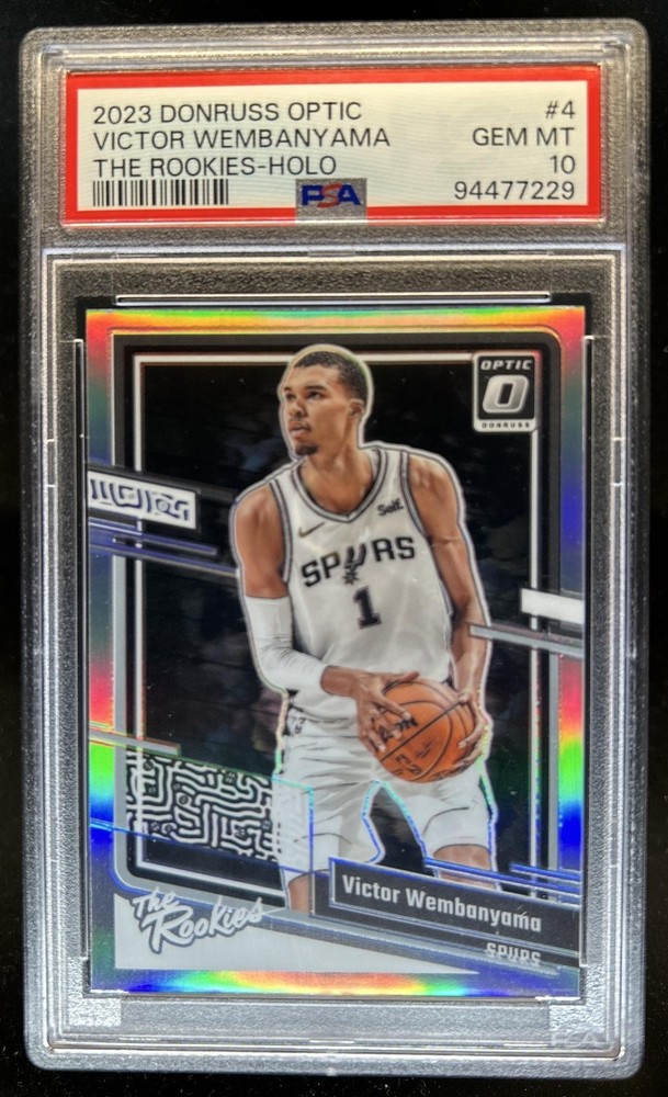 2023-24 Donruss Optic Victor Wembanyama The Rookies Rookie RC Holo #4 PSA 10