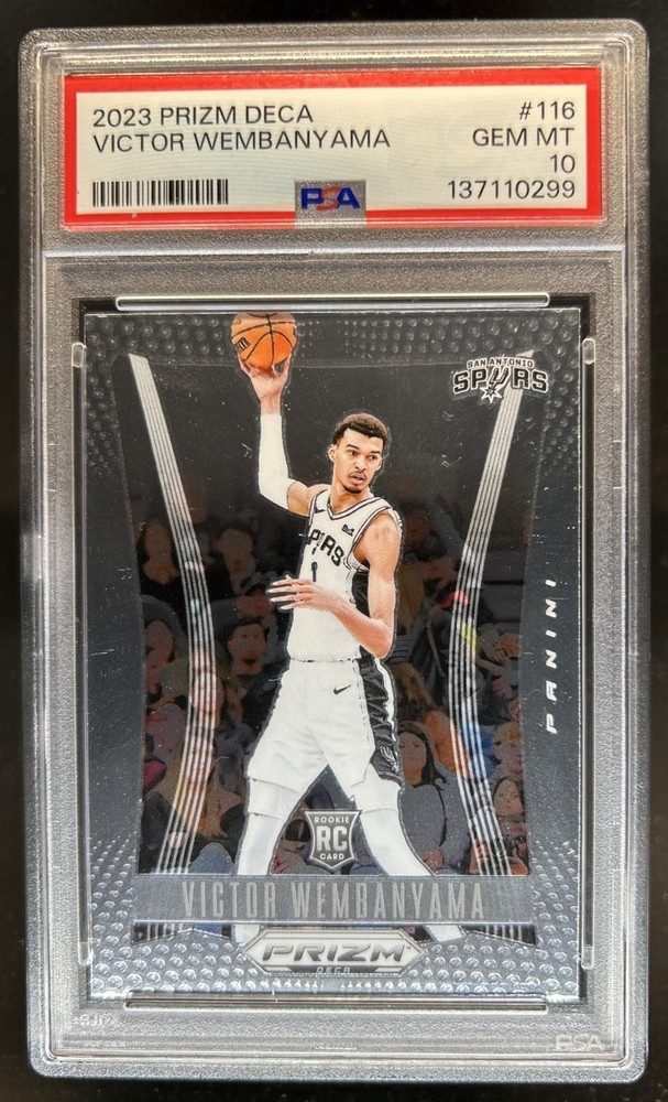 2023-24 Panini Prizm Deca Victor Wembanyama RC Rookie #116 Spurs PSA 10 GEM MINT
