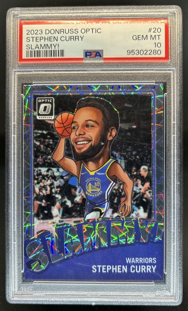 2023-24 Panini Donruss Optic Stephen Curry Slammy! SP #20 Warriors PSA 10