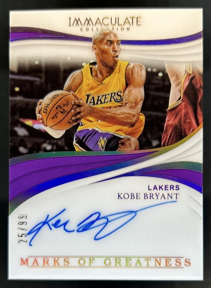 2018-19 Panini Immaculate Kobe Bryant Marks of Greatness Auto Autograph #/99