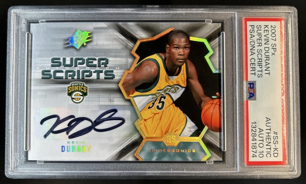 2007-08 SPx Kevin Durant Super Scripts Rookie RC Auto #SS-KD PSA Authentic 10