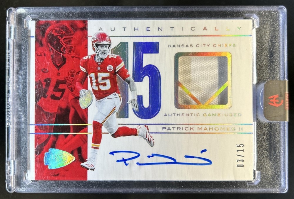 2025 Panini Authentically Mahomes Patrick II Game Used Jersey Auto #/15 Chiefs