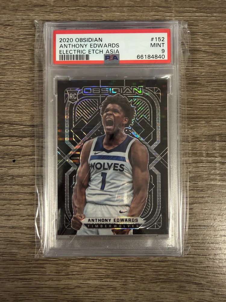 2020-21 Panini Obsidian Anthony Edwards Electric Etch Asia #152 PSA 9 Rookie RC