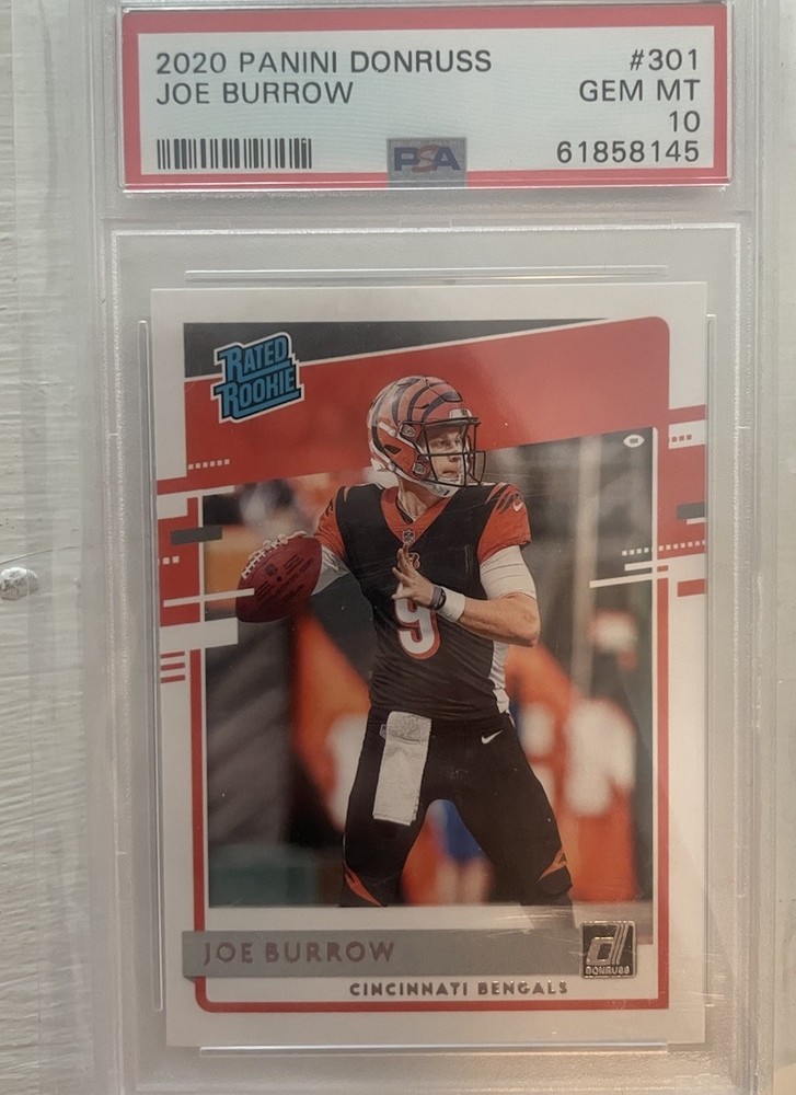 2020 Panini Donruss Rated Rookie Joe Burrow #301 PSA 10 Cincinnati Bengals