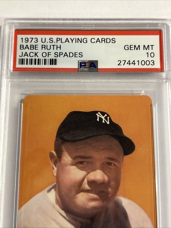 Babe Ruth PSA 10 1973 U.S. Playing Cards Jack of Spades HOF GOAT RARE view 2