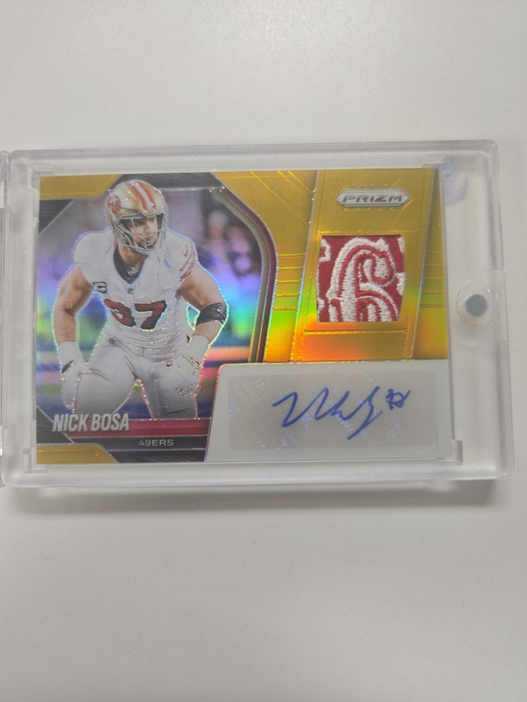 2025 Panini Prizm Gold Nick Bosa Patch Auto /10