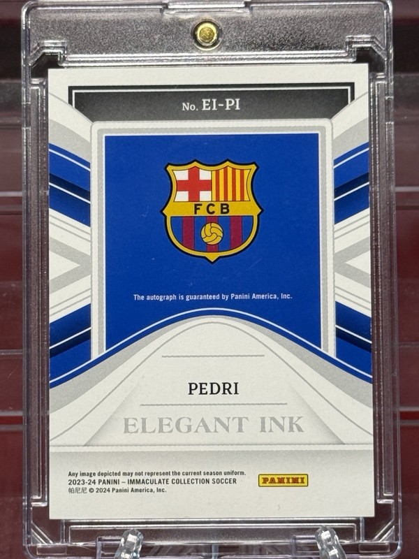 Pedri Auto - 2023/24 Panini Immaculate Elegant Ink SPAIN - Bookend 25/25 ~ 1/1 view 2
