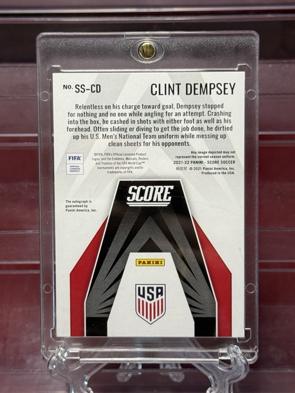 Clint Dempsey Auto - 2021/22 FIFA Score - USA - True 1/1 view 2