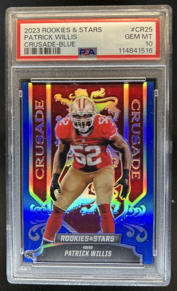 2023 Panini Rookies & Stars Patrick Willis Crusade Blue #/50 49ers PSA 10