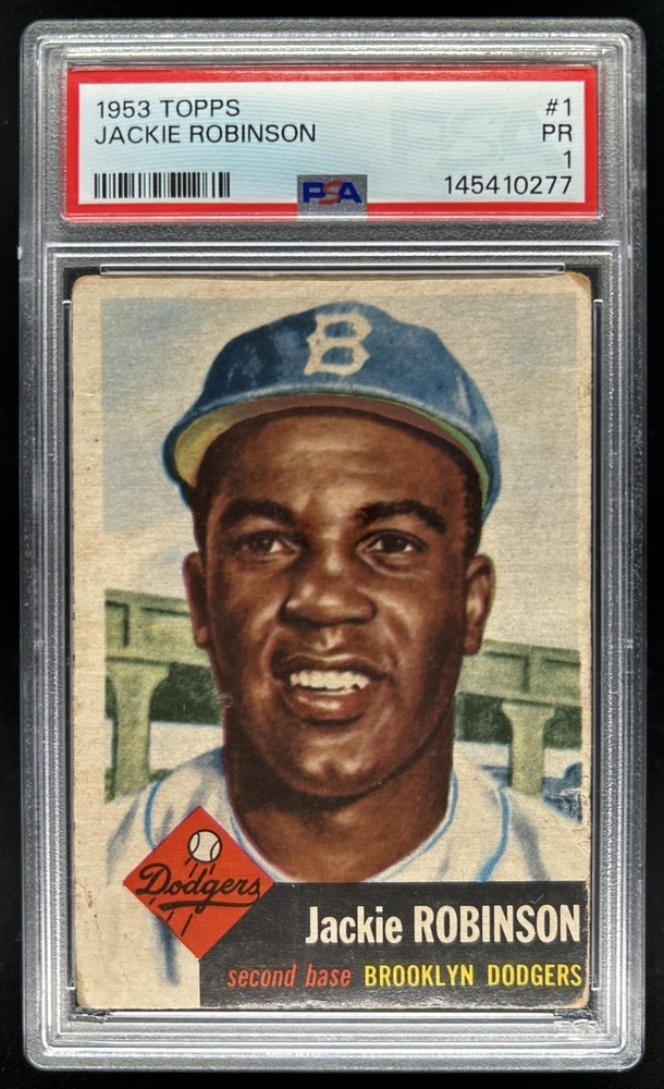 1953 Topps Jackie Robinson #1 Dodgers PSA 1