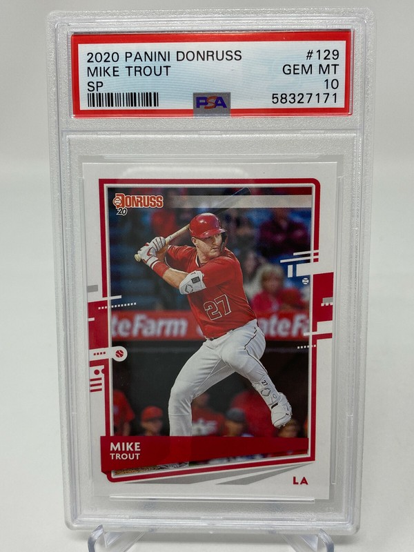 2020 Donruss #129 Mike Trout - PSA 10 view 2