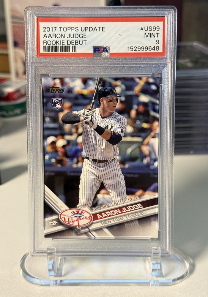 🔥 2017 Topps Update Aaron Judge Rookie Debut (Batting) - PSA 9 🔥