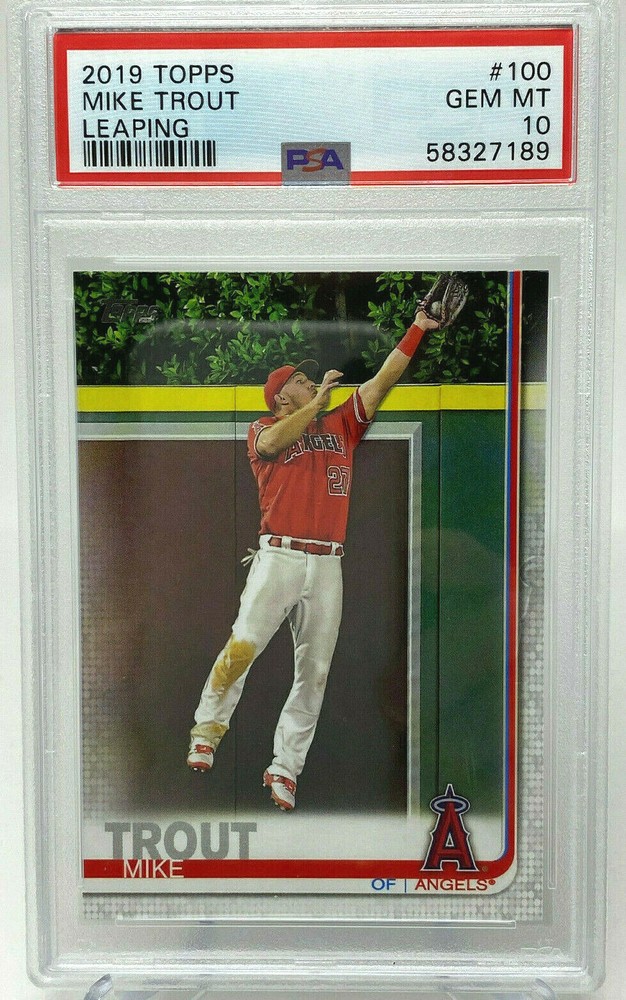2019 Topps #100  Mike Trout Leaping PSA 10