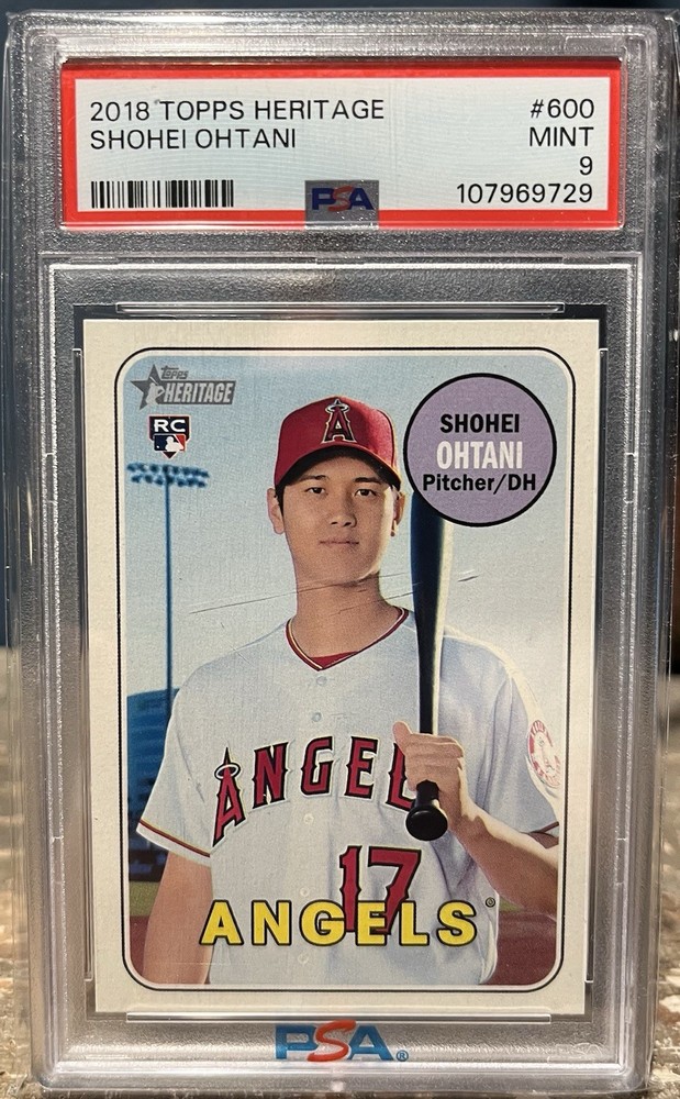 2018 Topps Heritage Shohei Ohtani #600 RC PSA 9 Mint - Read Description