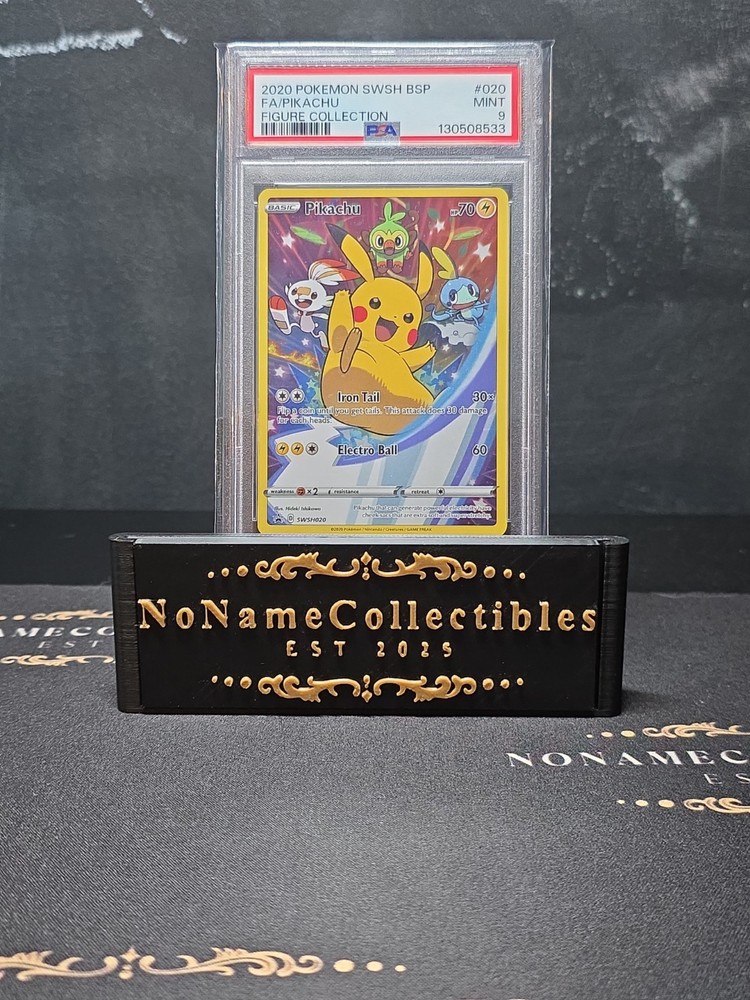 2020 POKEMON SWSH BLACK STAR PROMO FIGURE COLL #020 FULL ART/PIKACHU PSA 9