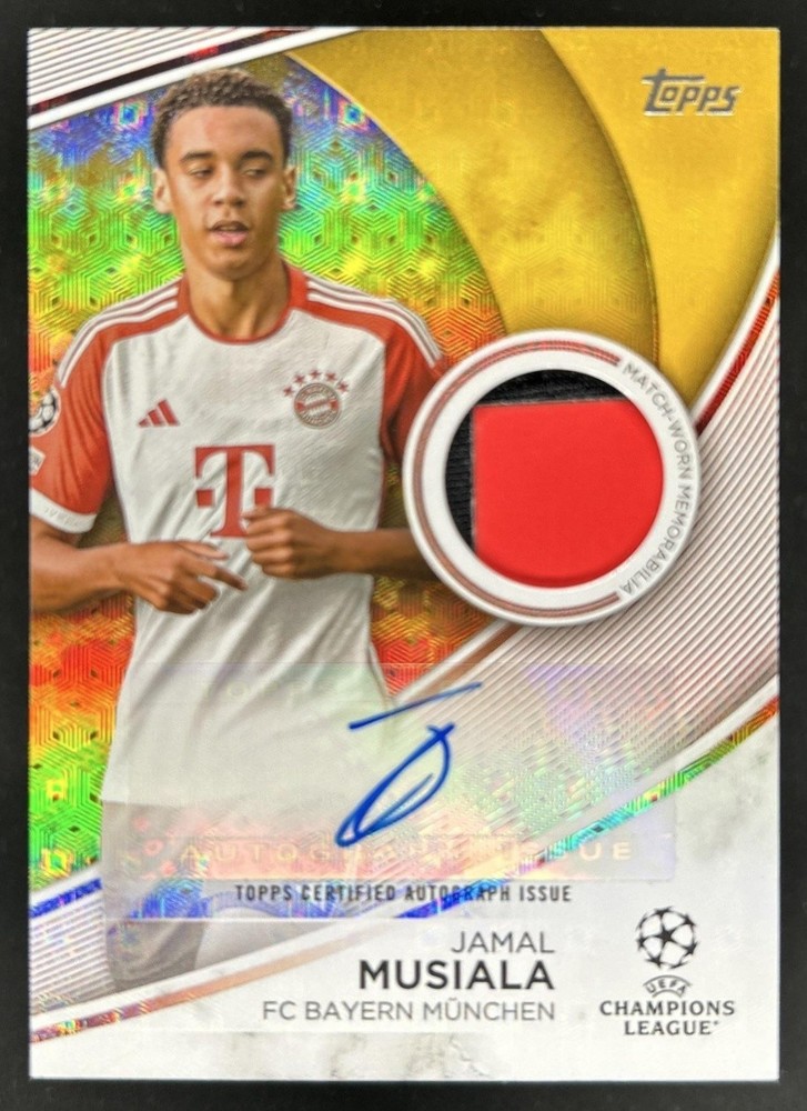 2023-24 Topps UEFA Jamal Musiala Superstar Patch Auto Autograph FoilFractor #1/1