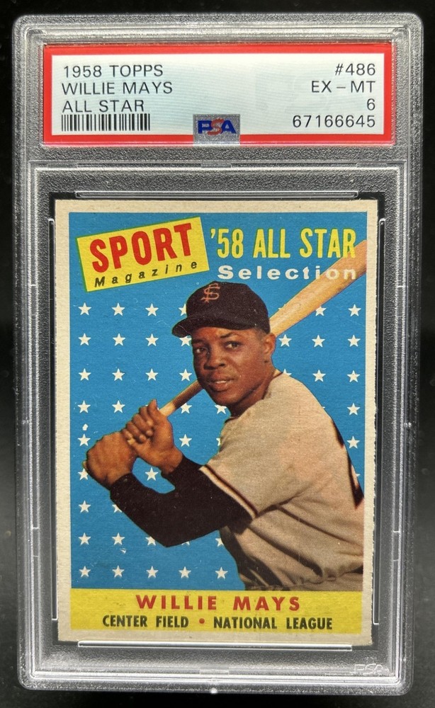 1958 Topps Willie Mays #486 Giants PSA 6