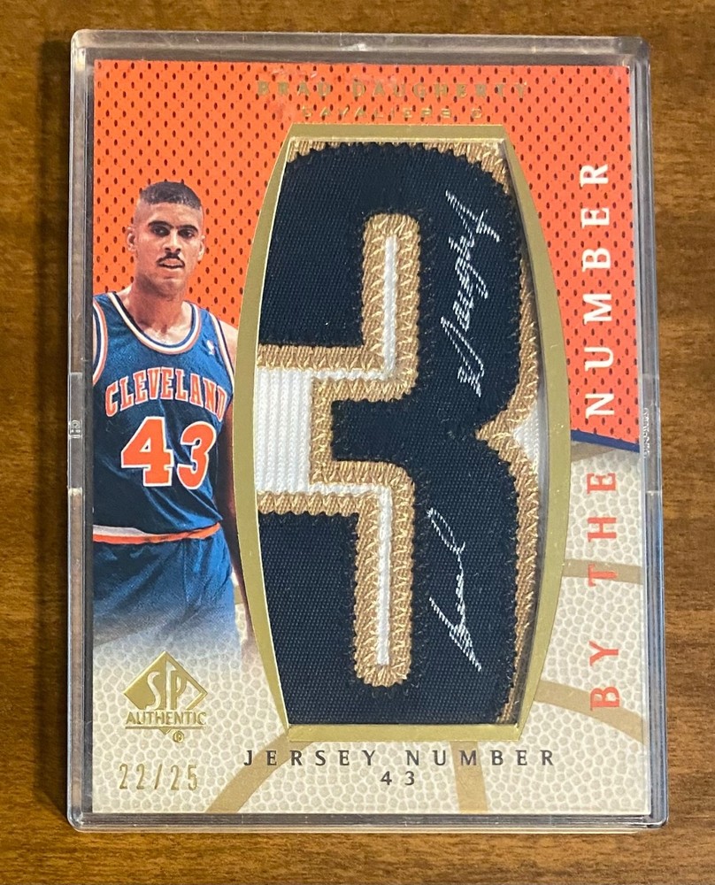 2007-08 SP Authentic BY THE NUMBER Brad Daugherty Patch Auto /25