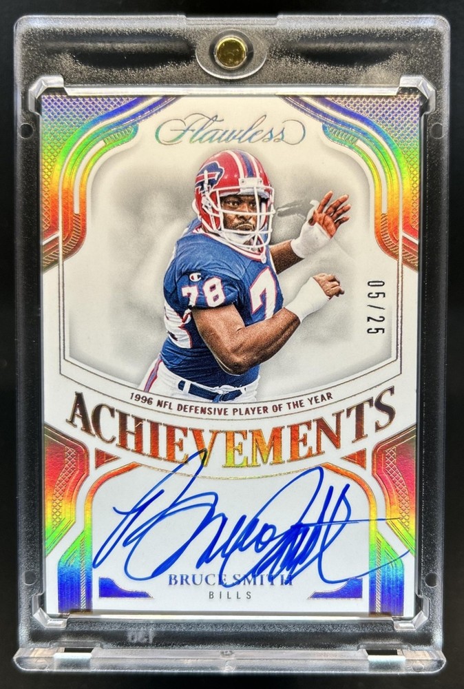 2025 Panini Flawless Bruce Smith Achievements Auto Autograph #/25 Bills