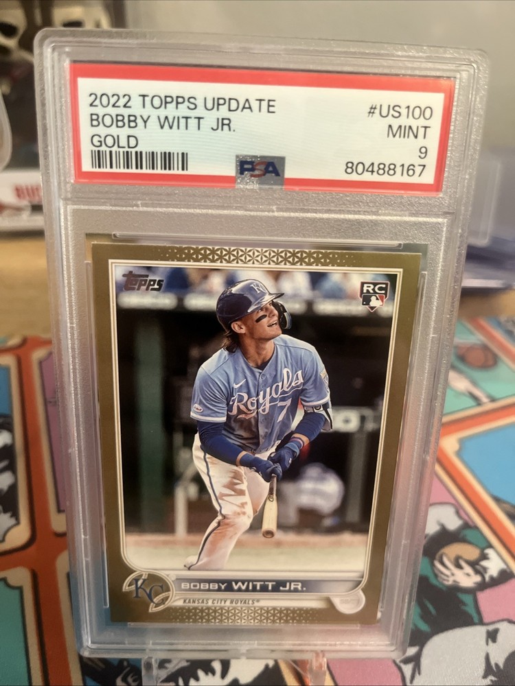 2022 Topps Update Series - Bobby Witt Jr. #US100 Gold /2022 Rookie (RC) PSA 9