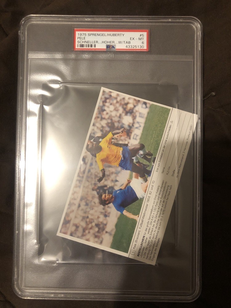 1975 Sprengel Pele Card #5 With Tab PSA 6
