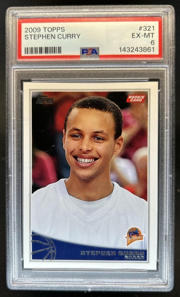 2009-10 Topps Stephen Curry Rookie RC #321 Warriors PSA 6