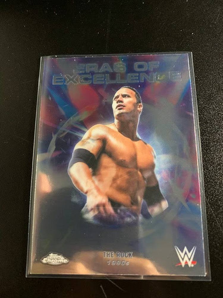 2026 Topps Chrome WWE WRESTLING CARD THE ROCK DWAYNE JOHNSON ERAS OF EXCELLENCE