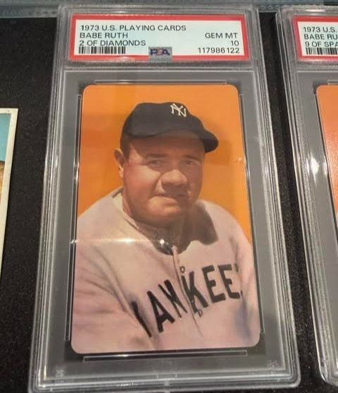 1973 U.S. Playing cards BABE RUTH  2 of DIAMONDS  New York YANKEES PSA 10  GEM