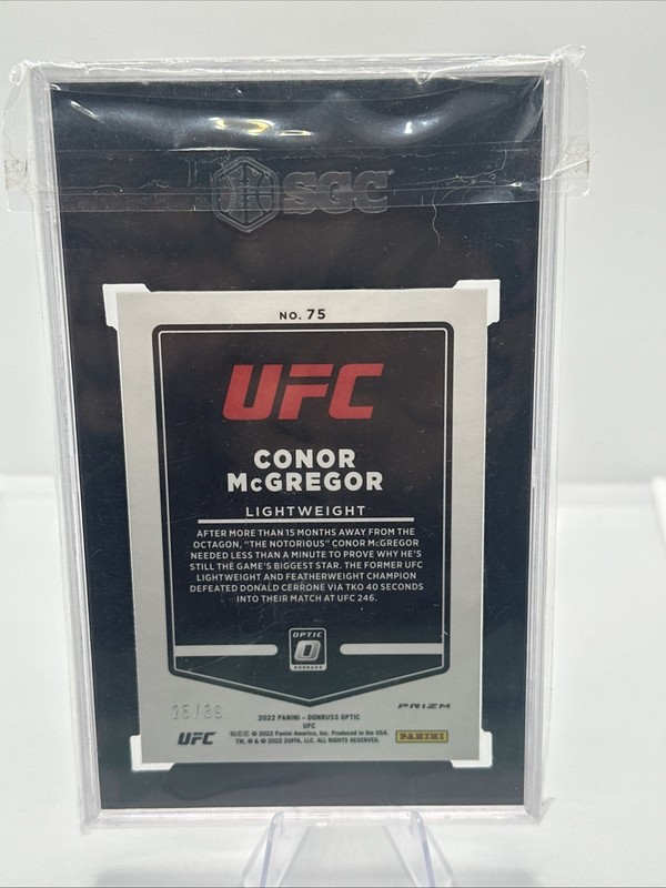 2022 Panini Donruss Optic UFC - Conor McGregor #75 Black Velocity Prizm /39 view 2
