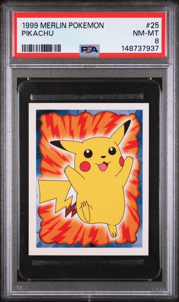 PSA 8 NM/MT 1999 MERLIN POKEMON 25 PIKACHU