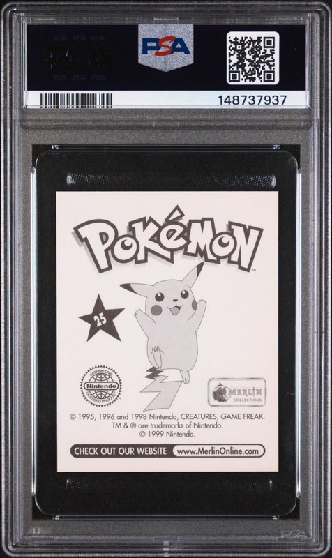 PSA 8 NM/MT 1999 MERLIN POKEMON 25 PIKACHU view 2