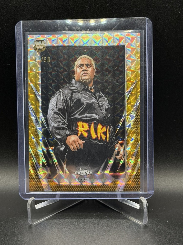 2026 Topps Chrome WWE Rikishi Gold Geometric Refractor /50