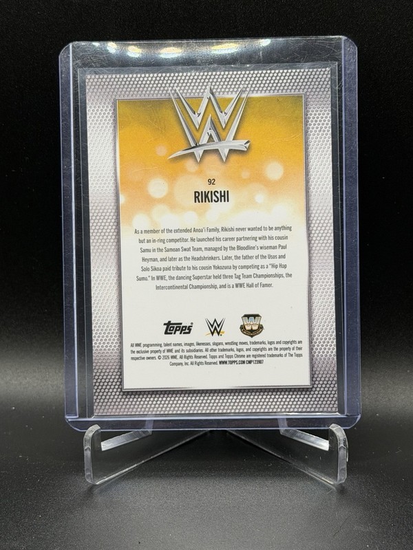 2026 Topps Chrome WWE Rikishi Gold Geometric Refractor /50 view 2
