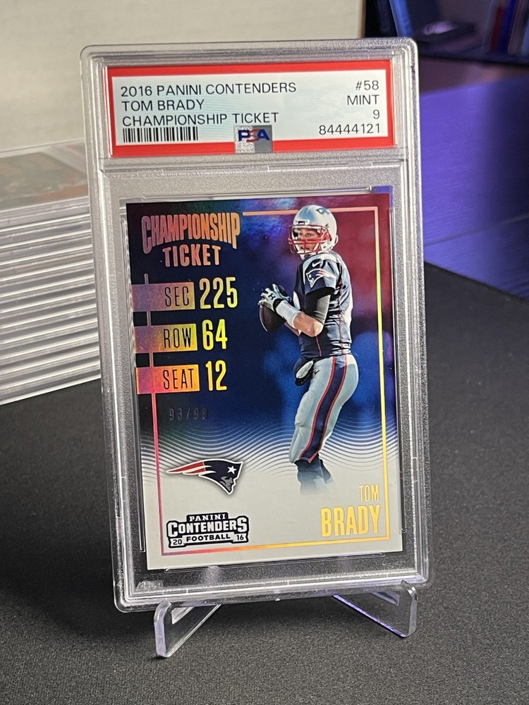 2016 Contenders Tom Brady #58 Championship Ticket 93/99 PSA 9