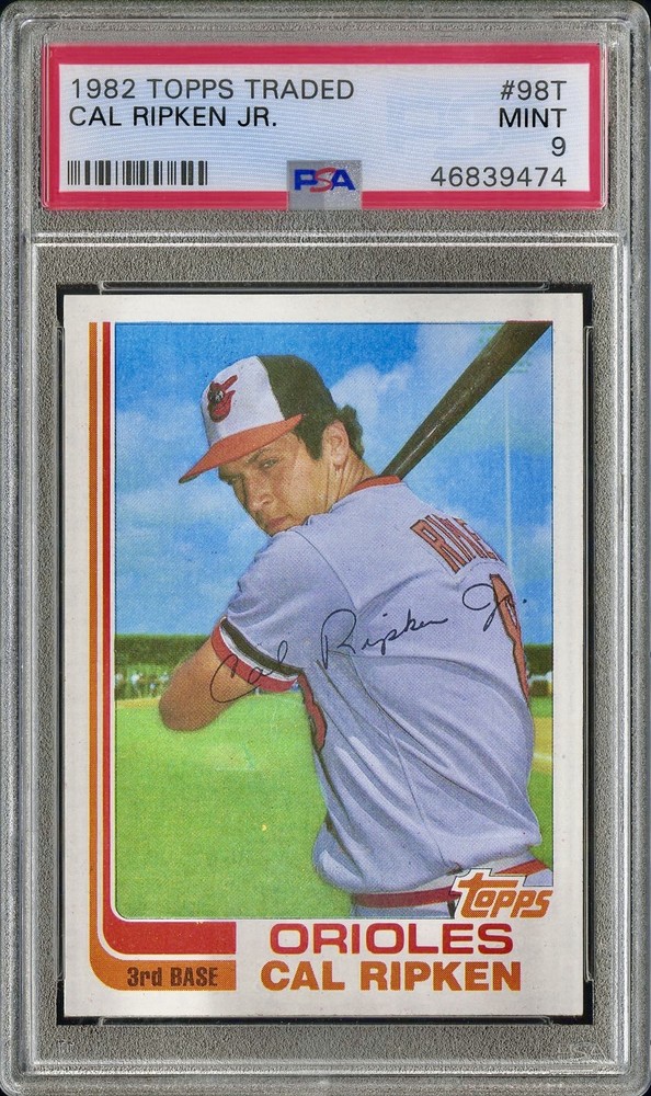 1982 Topps Traded Cal Ripken Jr RC #98T PSA 9 Rookie Orioles HOF Centered