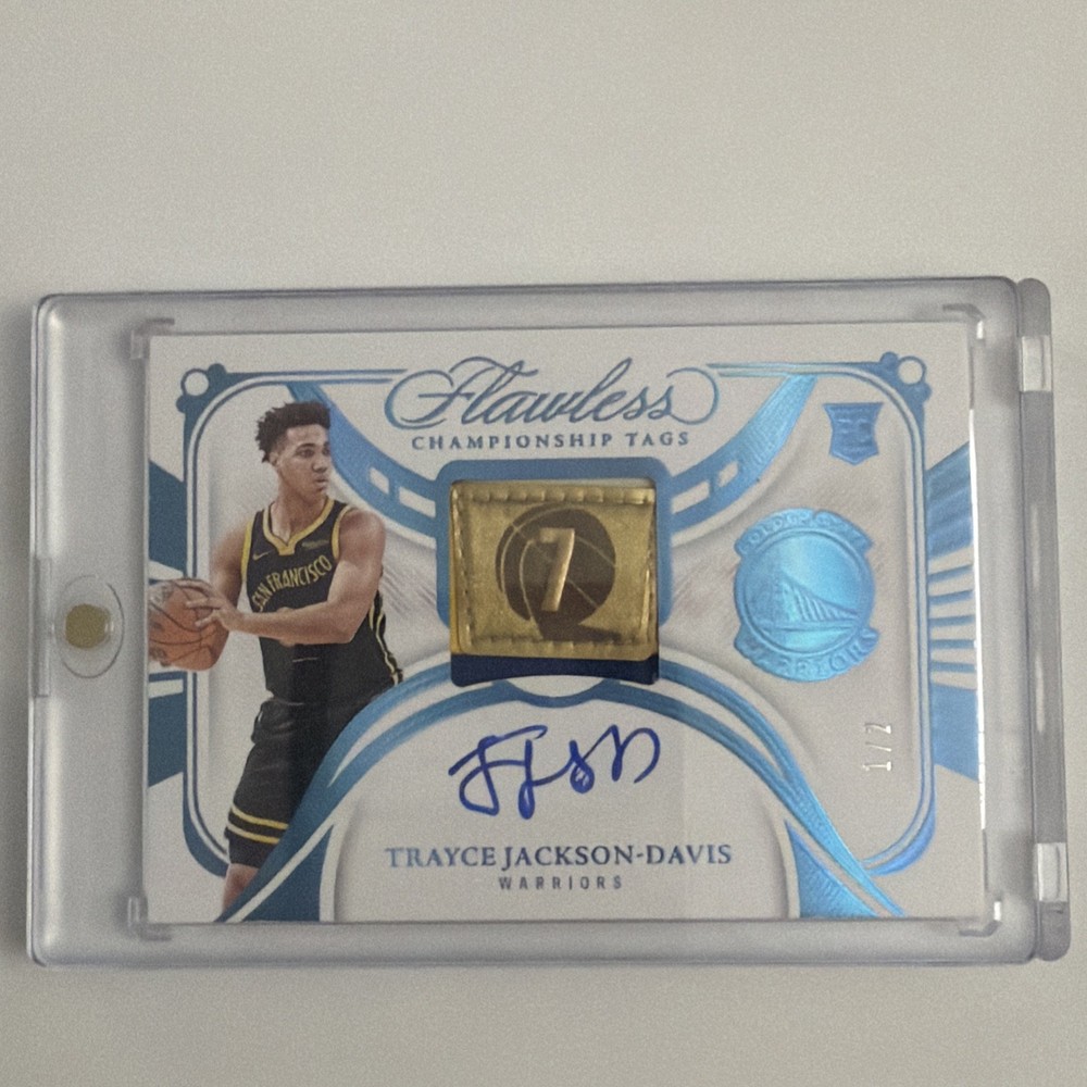2023-24 Panini Flawless Trayce Jackson-Davis Championship Tags Auto 1/2 GU RC