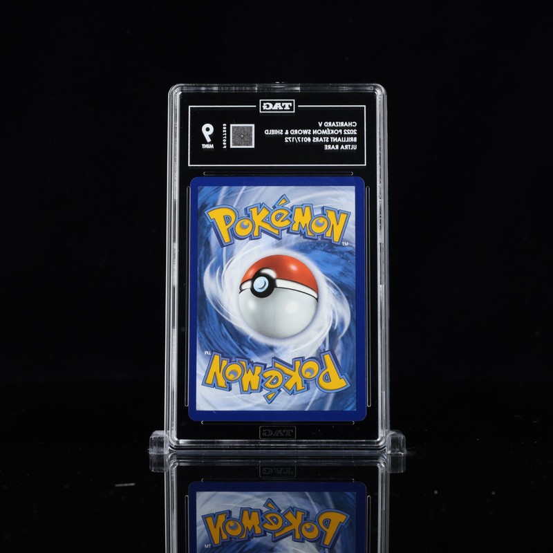 2022 Pokemon SWSH Brilliant Stars 017/172 Charizard V Ultra Rare TAG 9 (936) view 2
