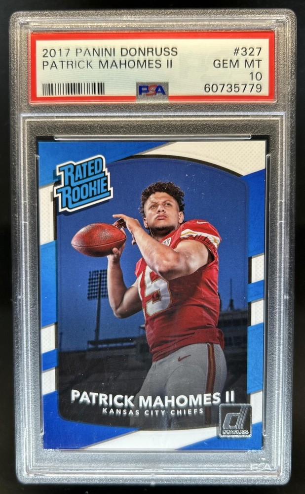 2017 Panini Donruss Patrick Mahomes II RC Rated #327 Chiefs PSA 10 Rookie