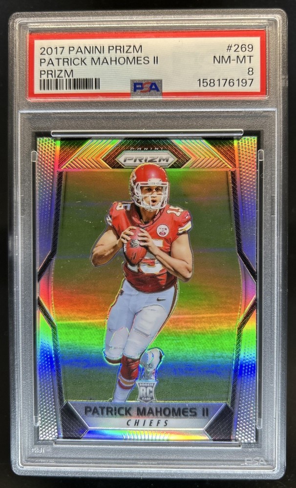 2017 Panini Prizm Patrick Mahomes II RC Rookie #269 Chiefs PSA 8