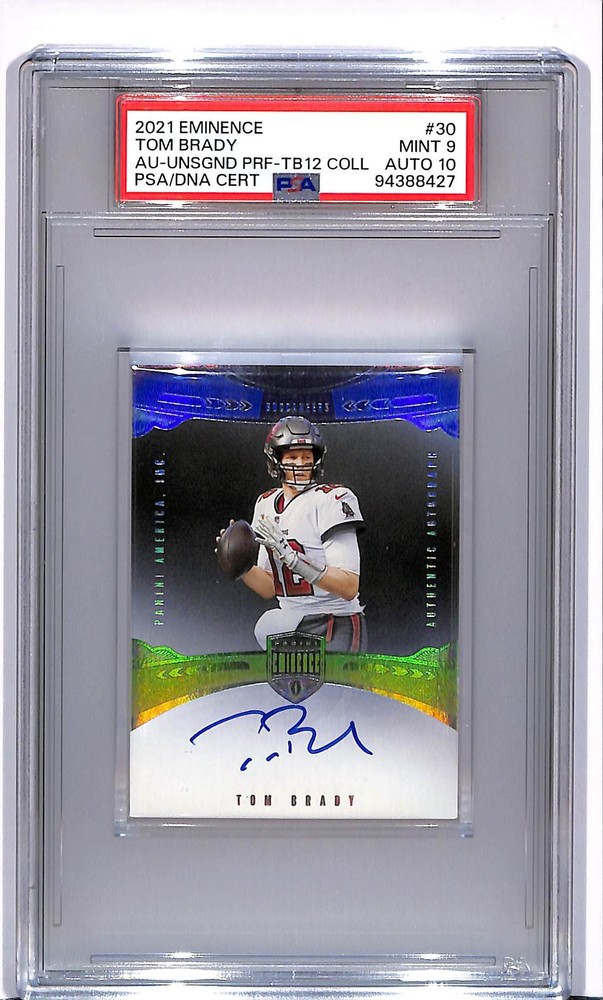 2021 Panini Eminence Tom Brady Proof TB12 Collection #30 PSA / DNA 9 Auto 10