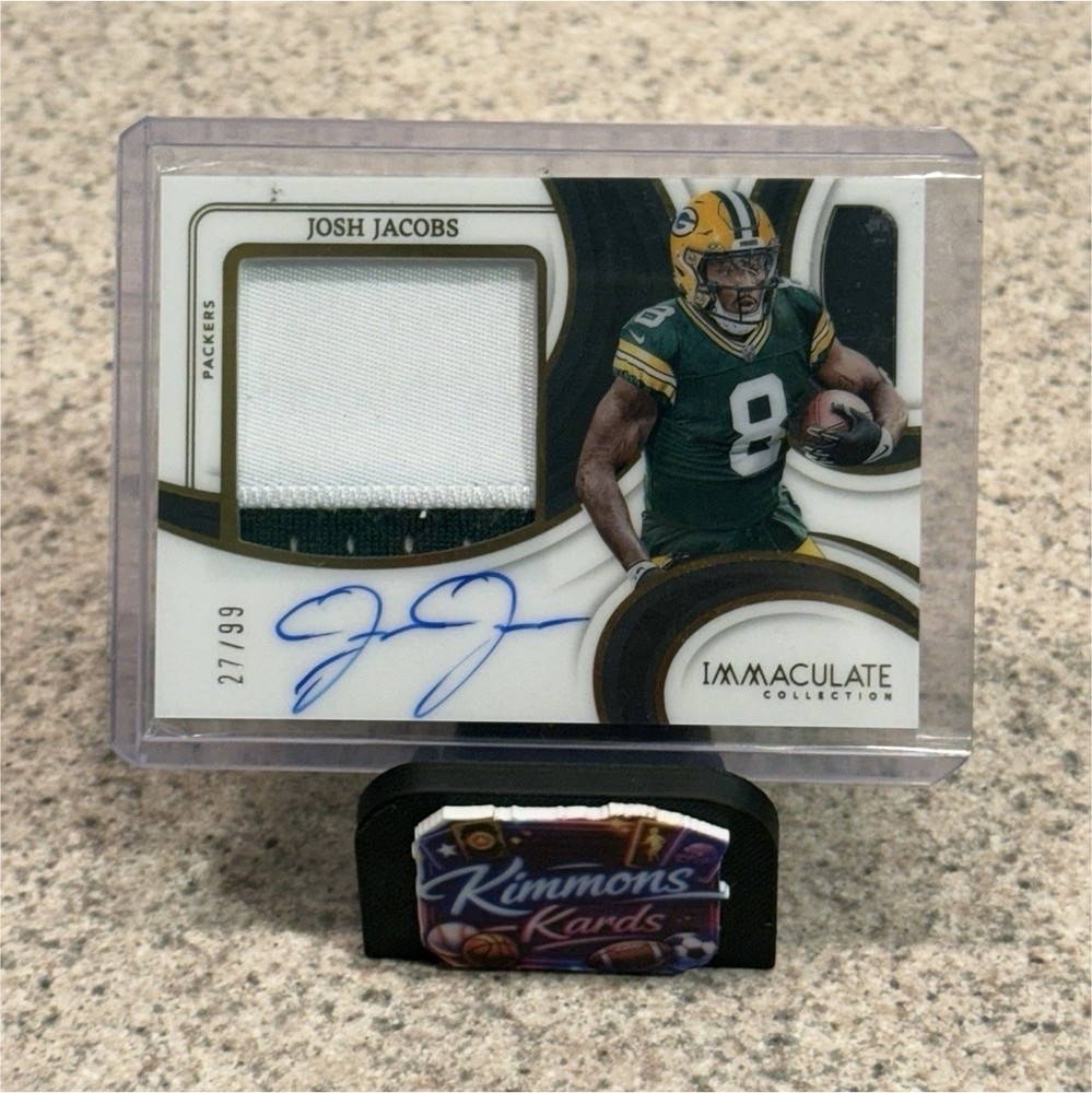 Panini 2024 Immaculate Collection Josh Jacobs Premium Patch Auto PPA-JJS /99