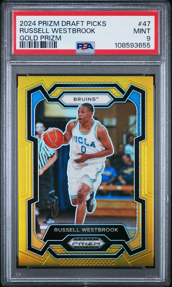 2024 PANINI PRIZM DRAFT PICKS GOLD PRIZM RUSSELL WESTBROOK /10 PSA 9 POP 1