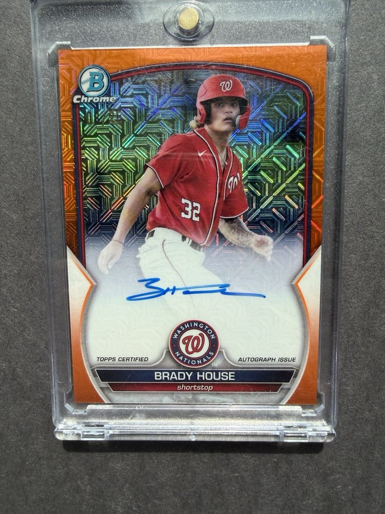 2023 Bowman Chrome Mega Box Brady House  Mojo Auto #BCMA-BH Orange Refractor /25