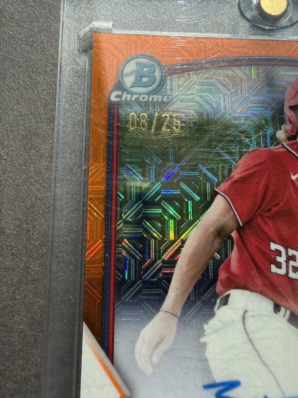 2023 Bowman Chrome Mega Box Brady House Mojo Auto #BCMA-BH Orange Refractor /25 view 2