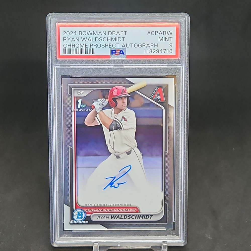 2024 Bowman Draft - Ryan Waldschmidt - Chrome Prospect Auto - PSA 9 - Arizona 