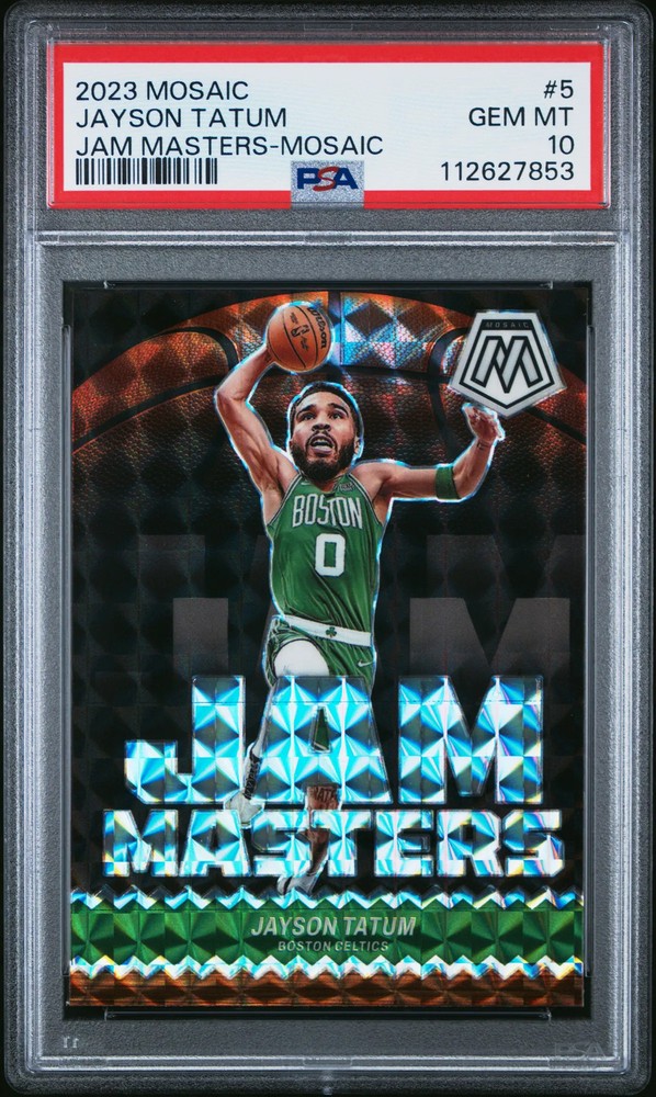 2023 PANINI MOSAIC JAM MASTERS MOSAIC #5 JAYSON TATUM PSA 10 view 1