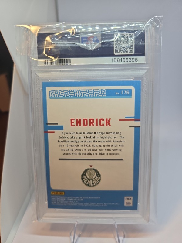 PSA MINT 9 2023-24 Panini Donruss Fifa - Optic-Holo Rated Rookie Endrick #176  view 2
