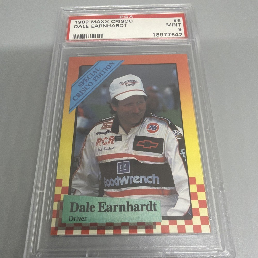 Maxx 1989 Special Crisco Edition Dale Earnhardt #6 Rookie PSA Mint 9 NASCAR Card